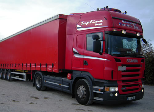 curtainside trailer  from campbells couriers sligo